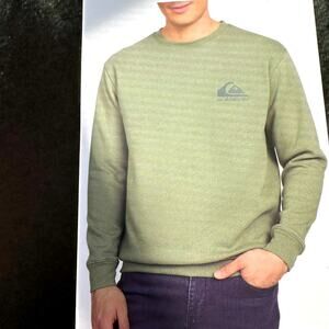 Quiksilver Men's Crew Neck Long Sleeve Sweatshirt Green NWT